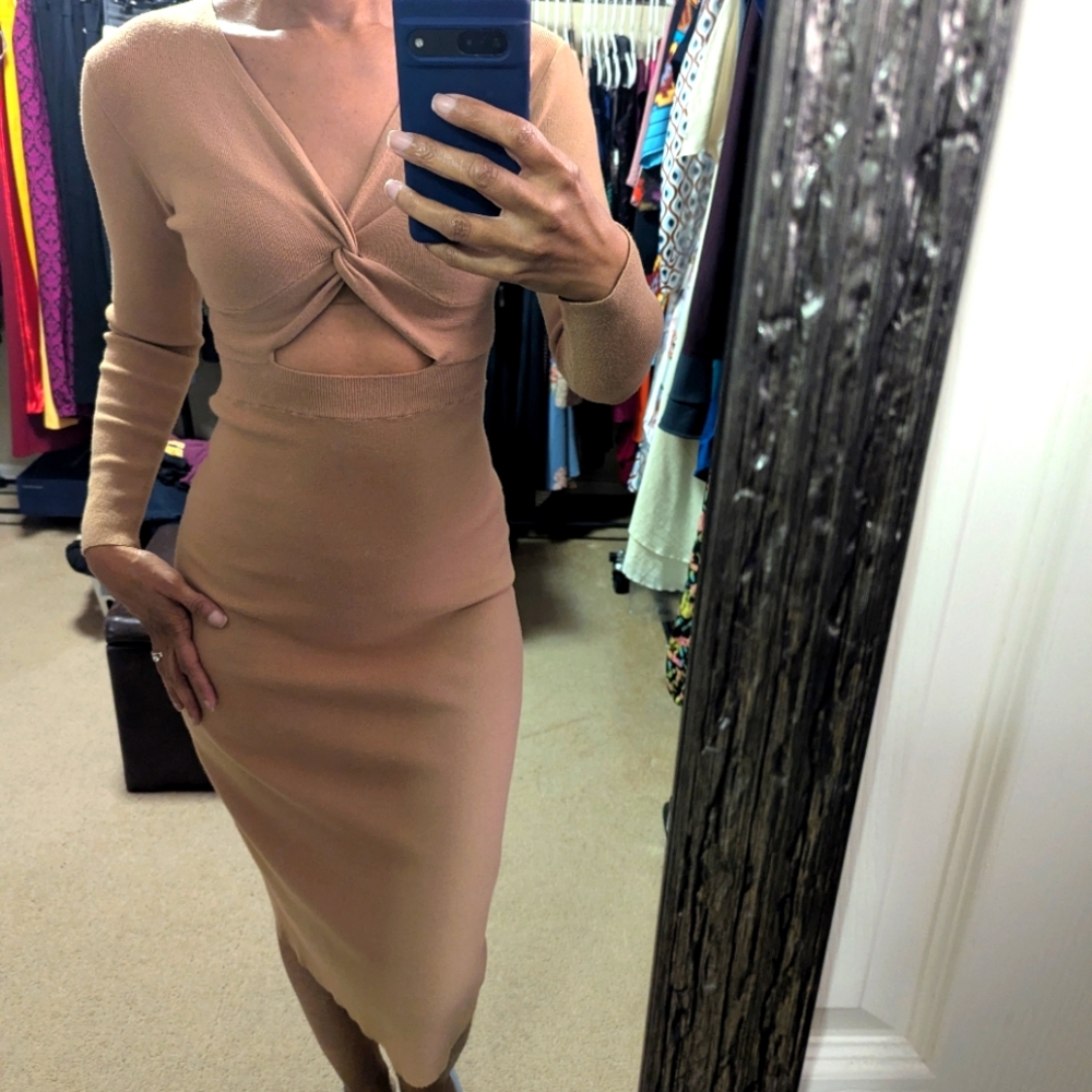 Cut Out Knit Dress